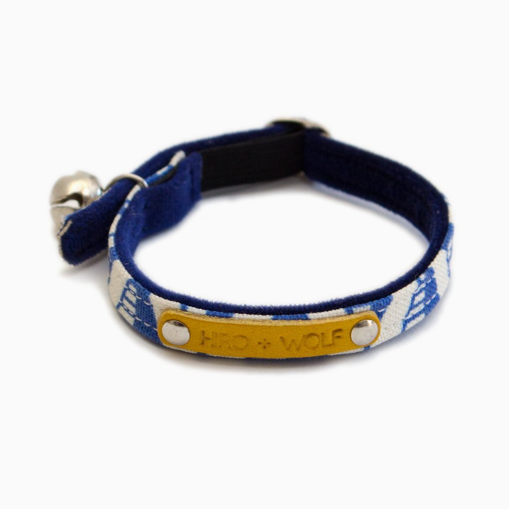Geo Cat Collar - Blue - NEW PETS ON THE BLOCK.COM