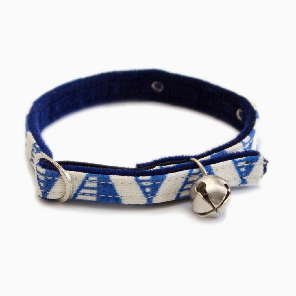 Geo Cat Collar - Blue - NEW PETS ON THE BLOCK.COM