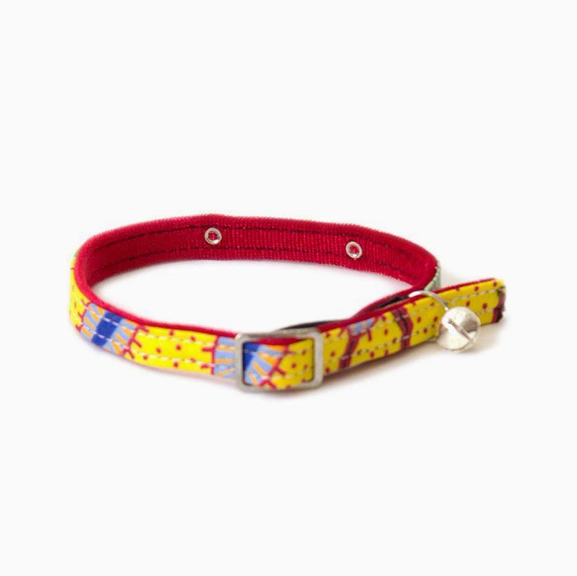 Paradise Cat Collar - Red - NEW PETS ON THE BLOCK.COM