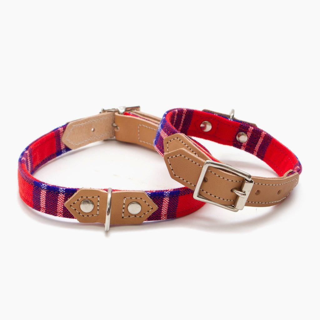 Shuka Dog Collar - Red - NEW PETS ON THE BLOCK.COM