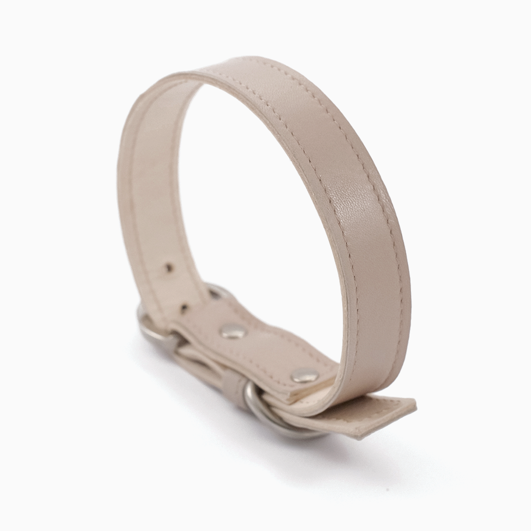 Minimalist Dog Collar - Rose Pearl - NEW PETS ON THE BLOCK.COM