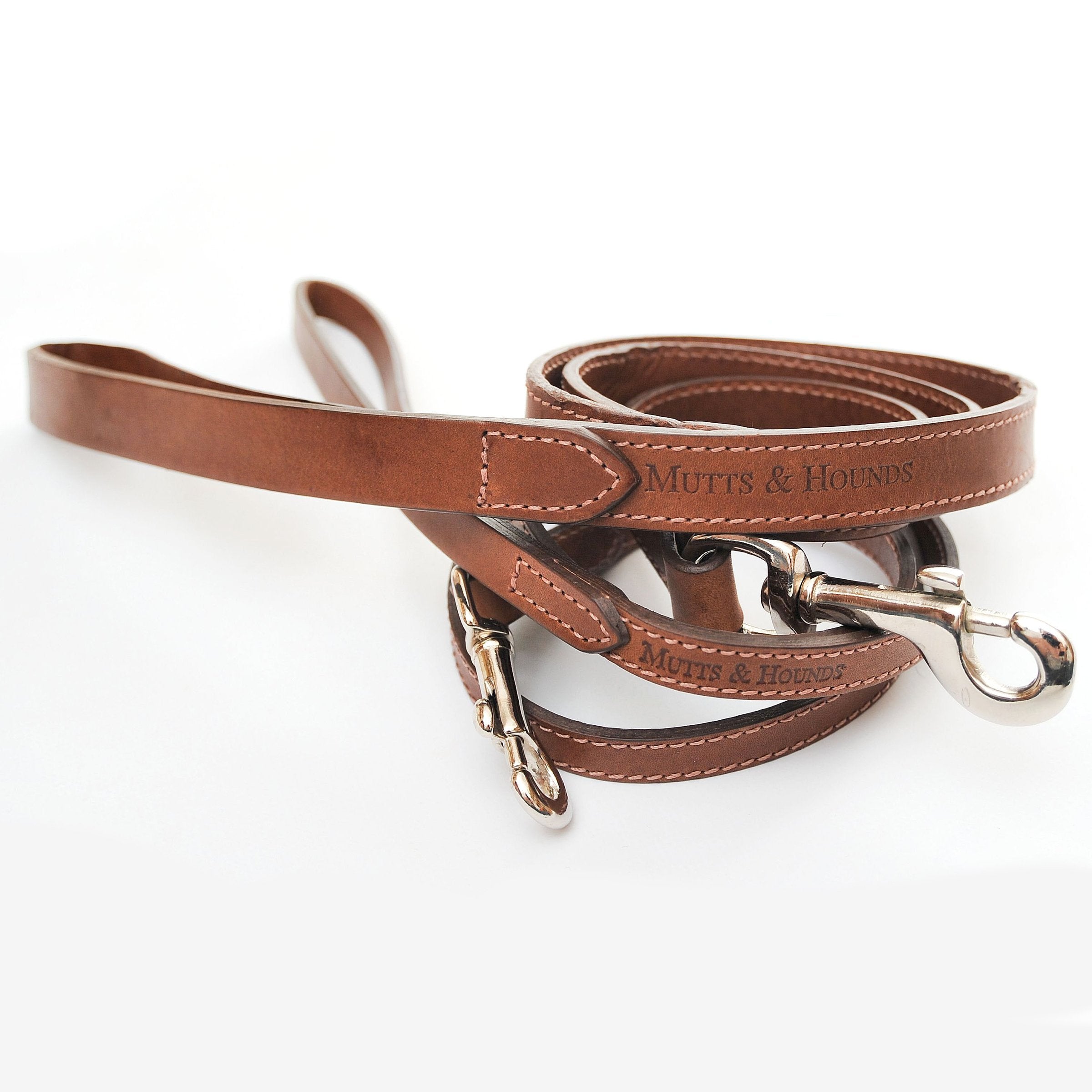 Tweed & Leather Dog Leash - Balmoral - NEW PETS ON THE BLOCK.COM