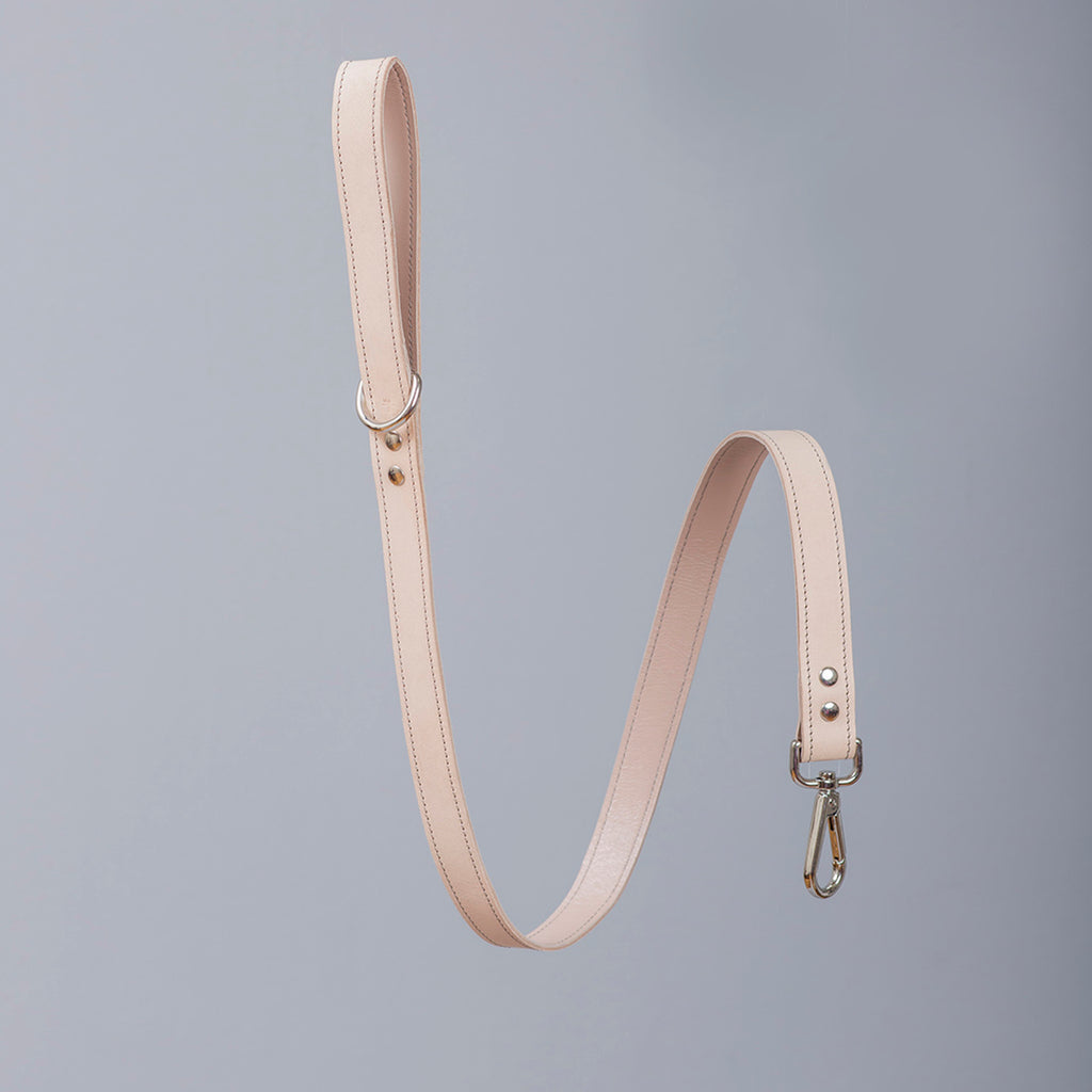 Minimalist Fixed Dog Leash - Rose Pearl - NEW PETS ON THE BLOCK.COM