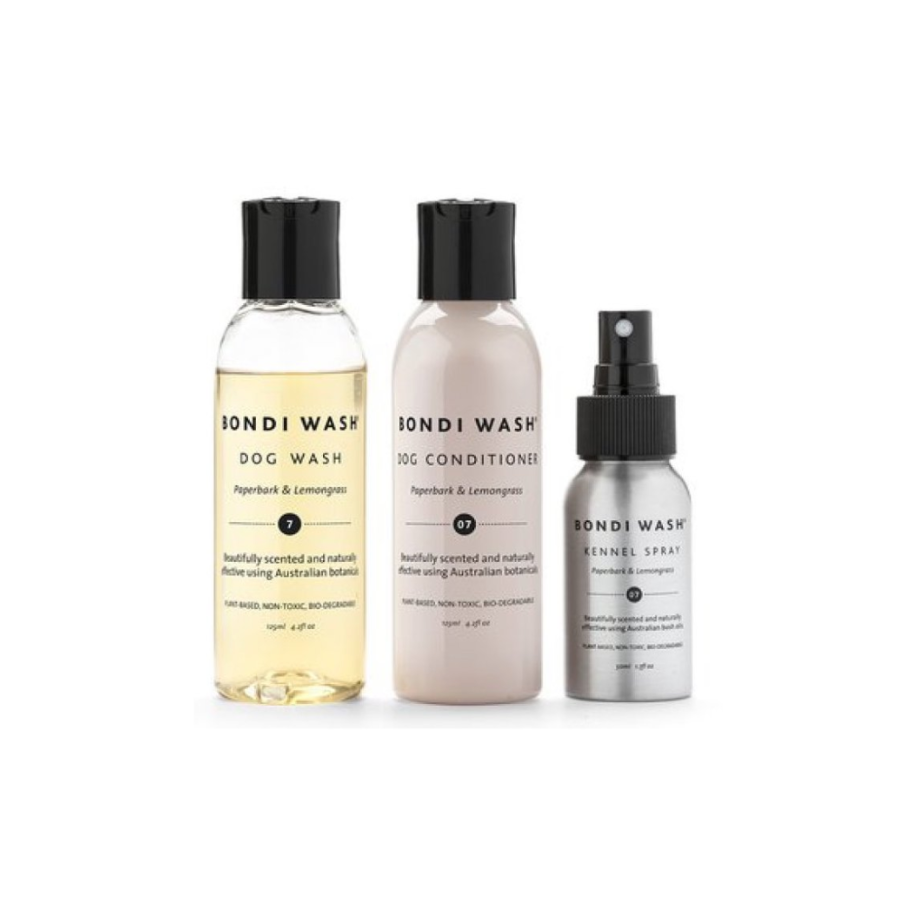 Dog Wash, Conditioner & Kennel Spray Set - Paperbark & Lemongrass