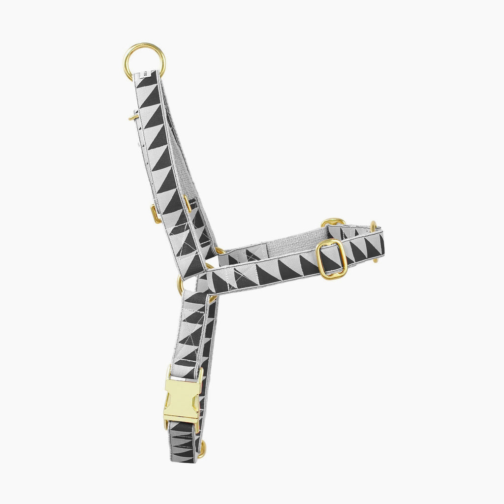Nice Grill Non-Pull Dog Harness - Black & Cream - NEW PETS ON THE BLOCK.COM