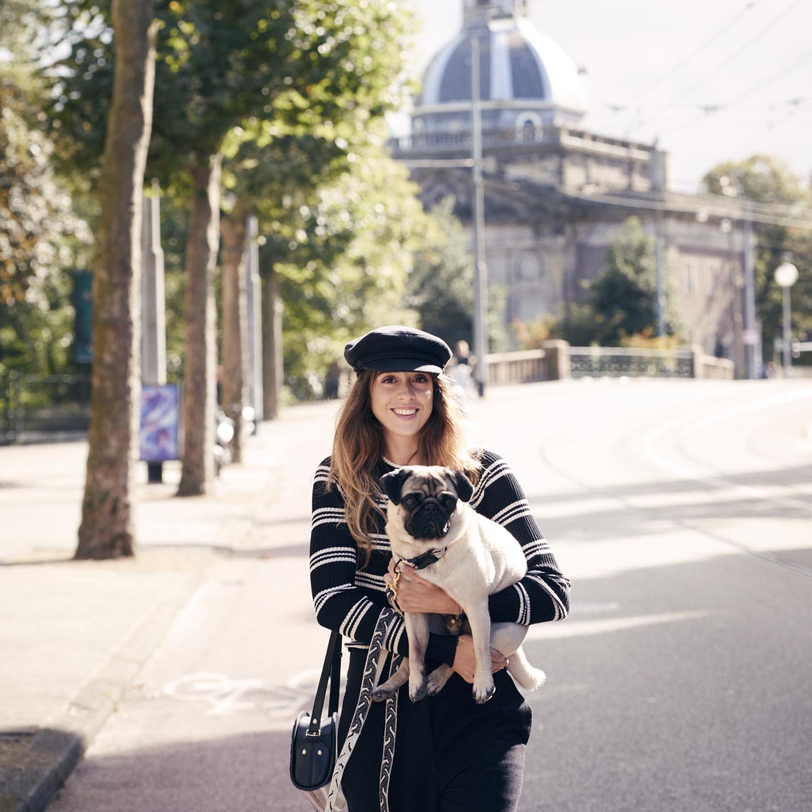 Life of the Party Fixed Leash - Black & Cream - NEW PETS ON THE BLOCK.COM