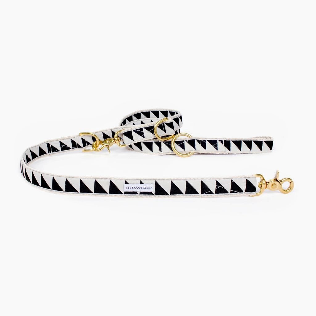 Nice Grill City Leash - Black & Cream - NEW PETS ON THE BLOCK.COM