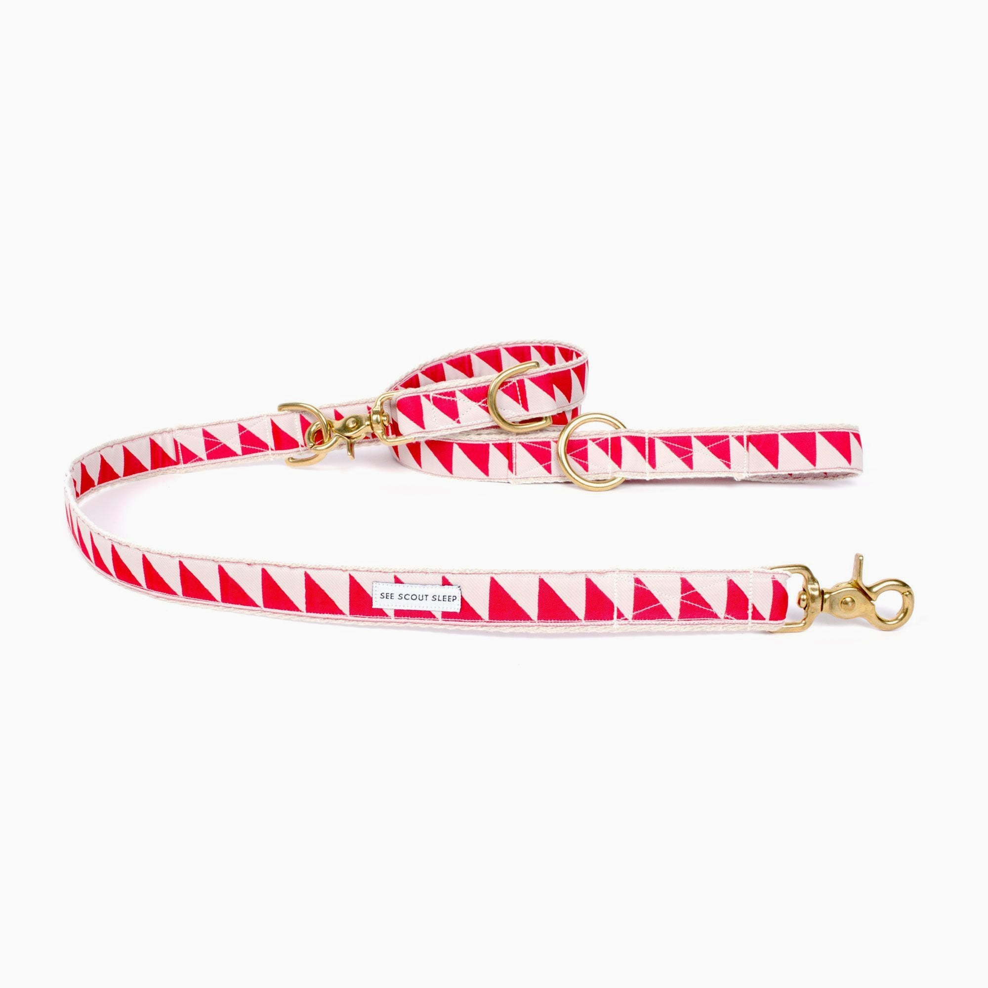 Nice Grill City Leash - Cream & Vermillion - NEW PETS ON THE BLOCK.COM