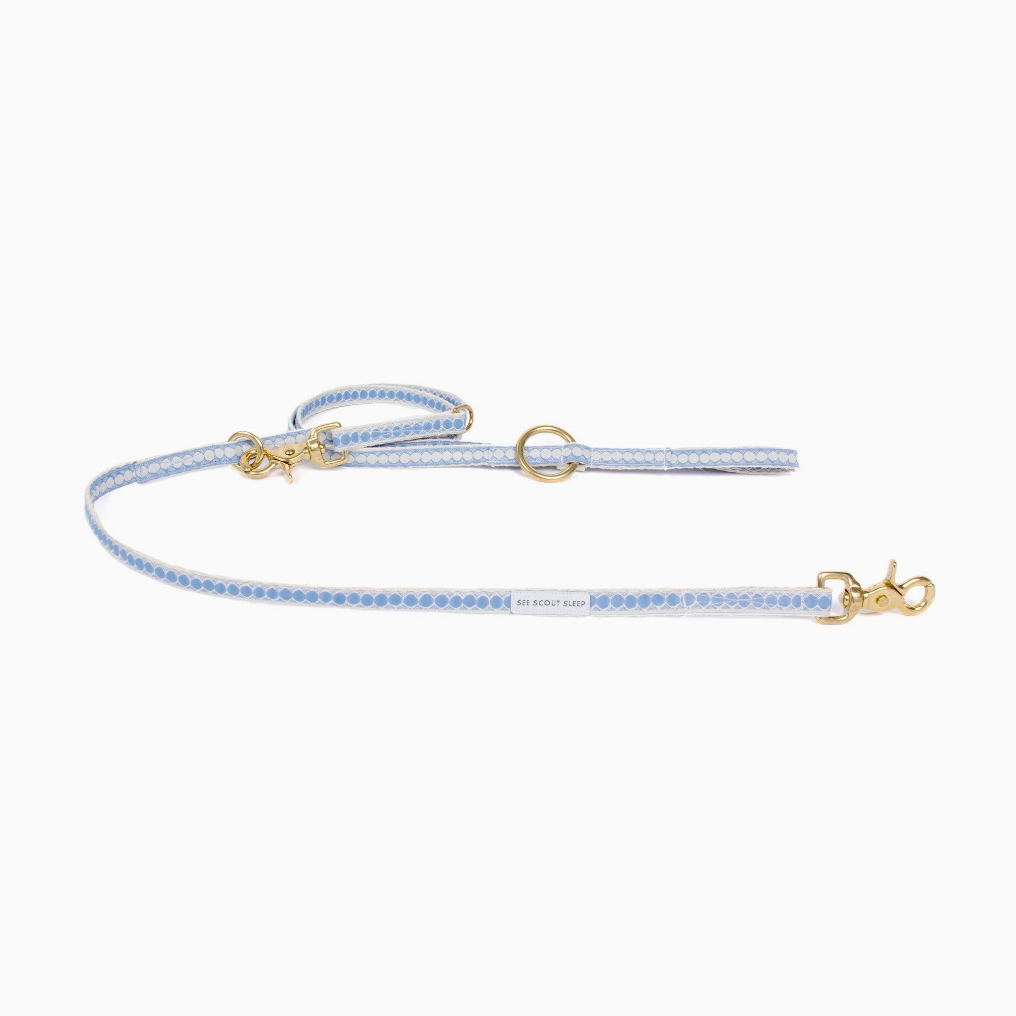 You’re A Stud City Leash - Cream & Lake Blue - NEW PETS ON THE BLOCK.COM