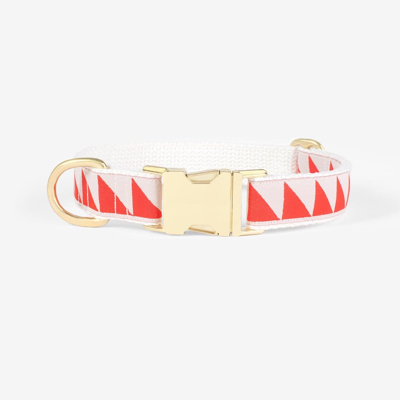 Nice Grill Dog Collar - Cream & Vermillion - NEW PETS ON THE BLOCK.COM