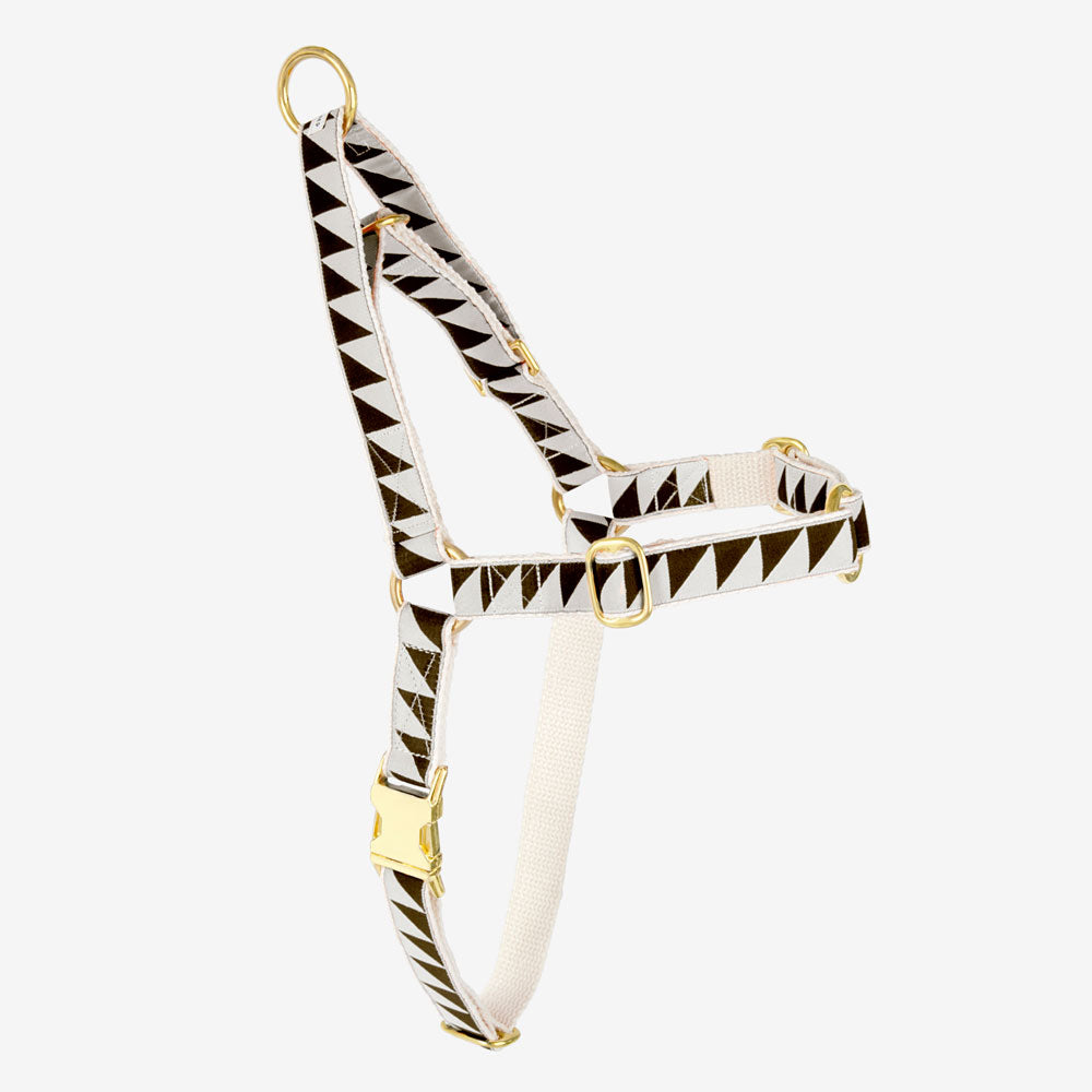 Nice Grill Non-Pull Dog Harness - Black & Cream - NEW PETS ON THE BLOCK.COM