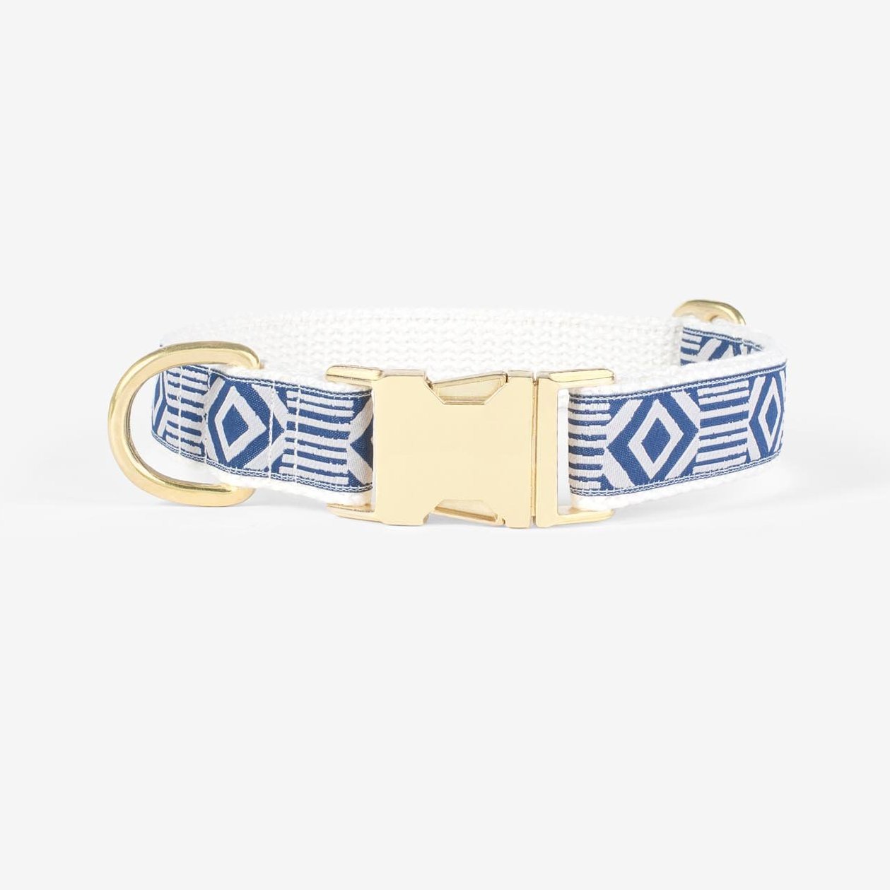 Out Of My Box Dog Collar - Navy & Cream - NEW PETS ON THE BLOCK.COM