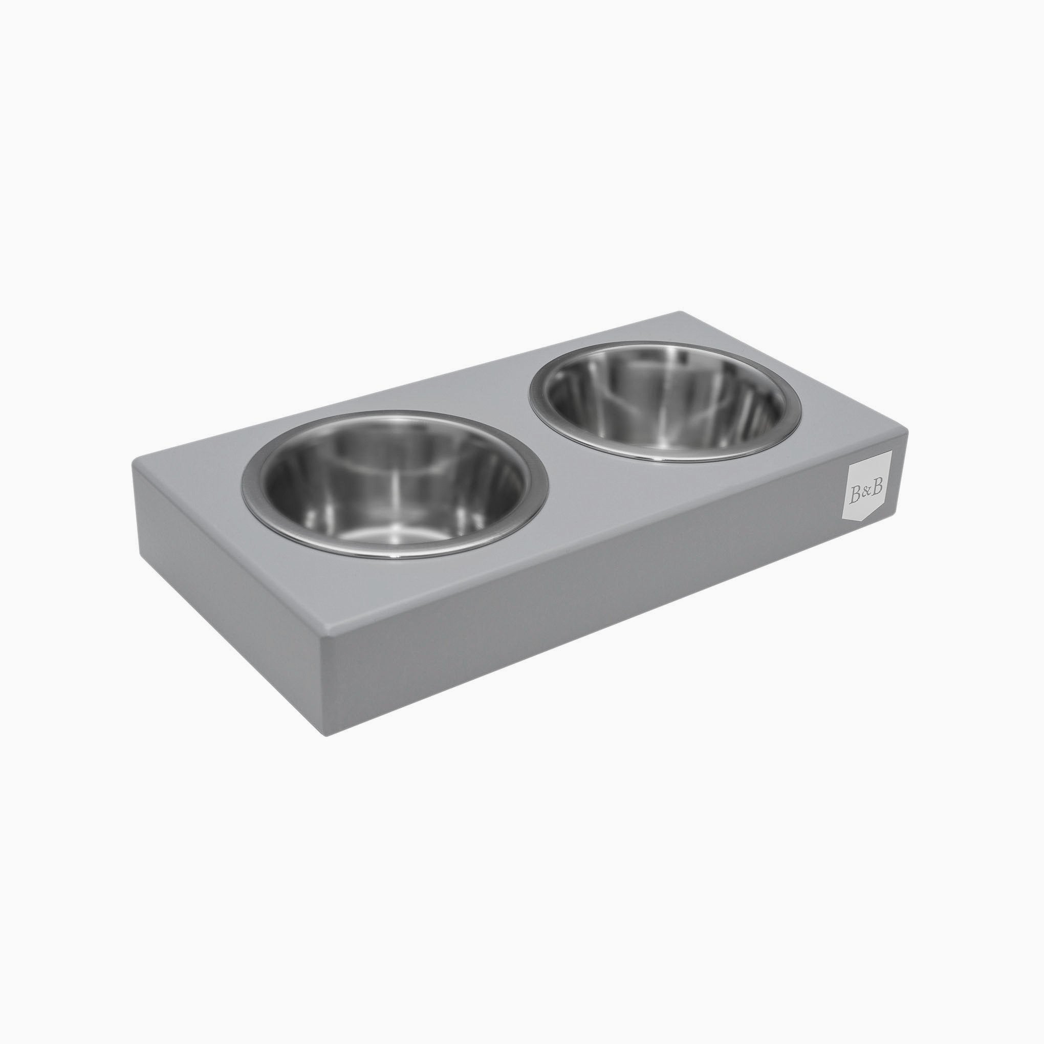 Duo Dog/Cat Bowl - Grey - NEW PETS ON THE BLOCK.COM