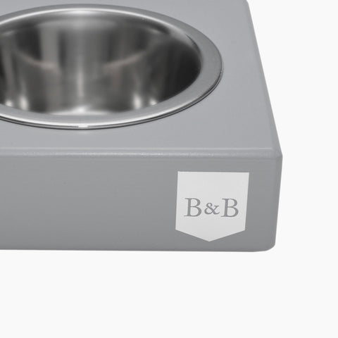 Duo Dog/Cat Bowl - Grey