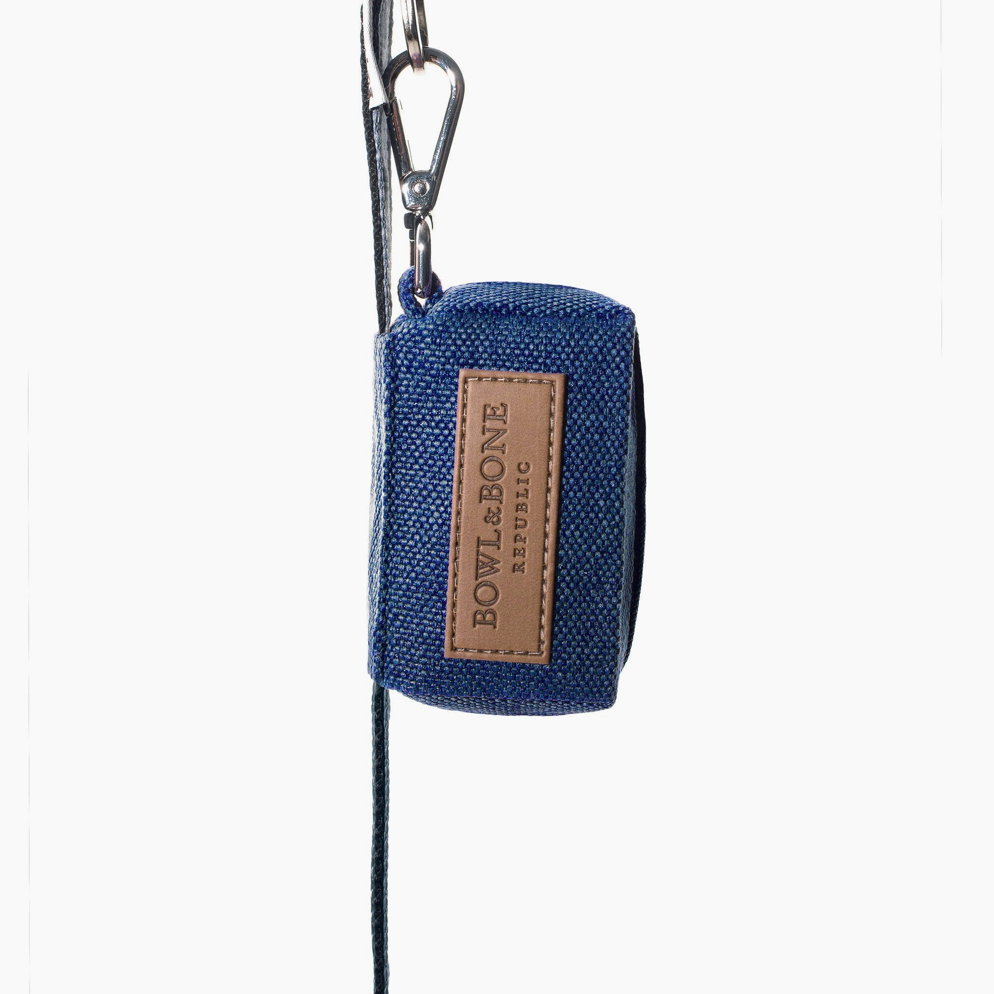 Mini Poop Bag Holder - Navy - NEW PETS ON THE BLOCK.COM