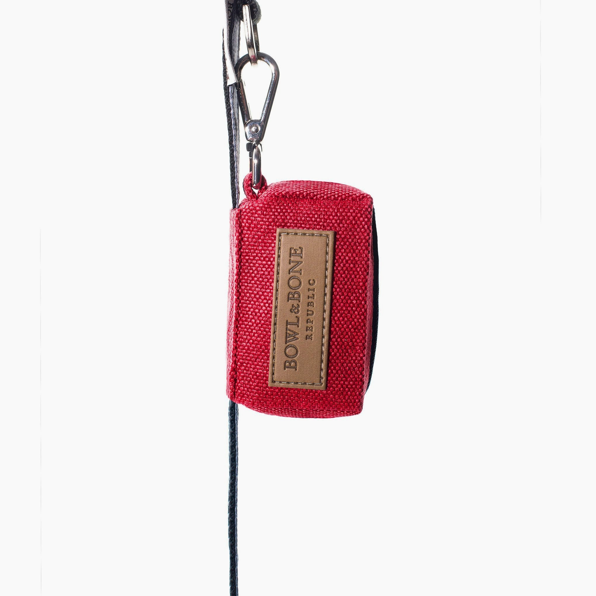 Mini Poop Bag Holder - Red - NEW PETS ON THE BLOCK.COM