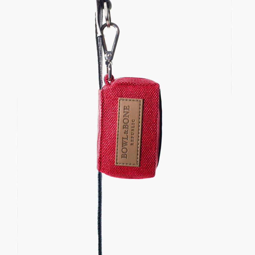 Mini Poop Bag Holder - Red - NEW PETS ON THE BLOCK.COM