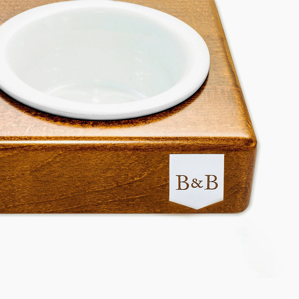 Duo Ceramic Dog/Cat Bowl - Amber - NEW PETS ON THE BLOCK.COM