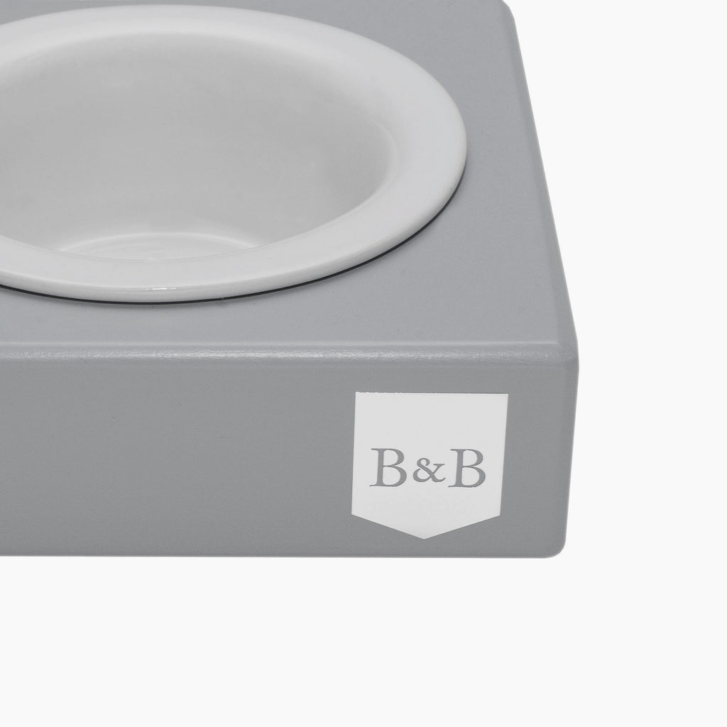 Duo Ceramic Dog/Cat Bowl - Grey - NEW PETS ON THE BLOCK.COM