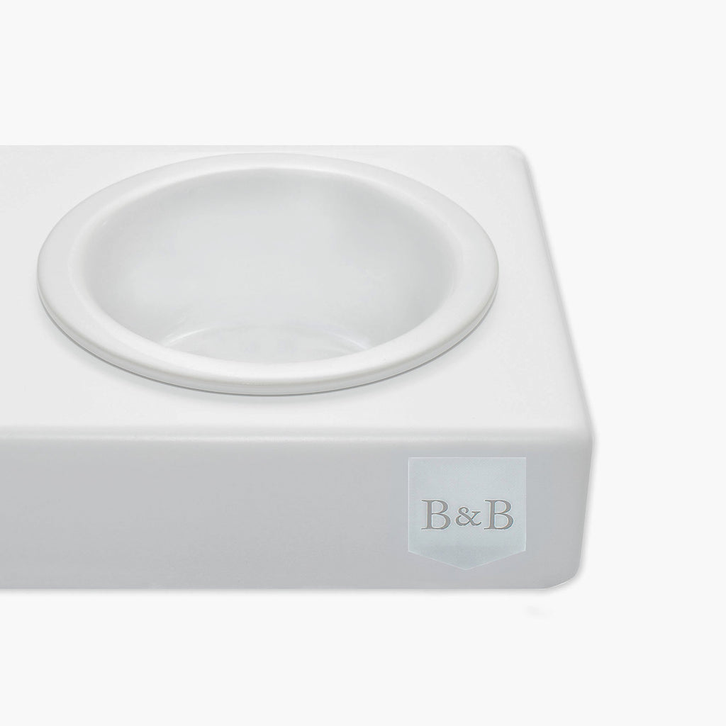 Duo Ceramic Dog/Cat Bowl - Jasmine - NEW PETS ON THE BLOCK.COM