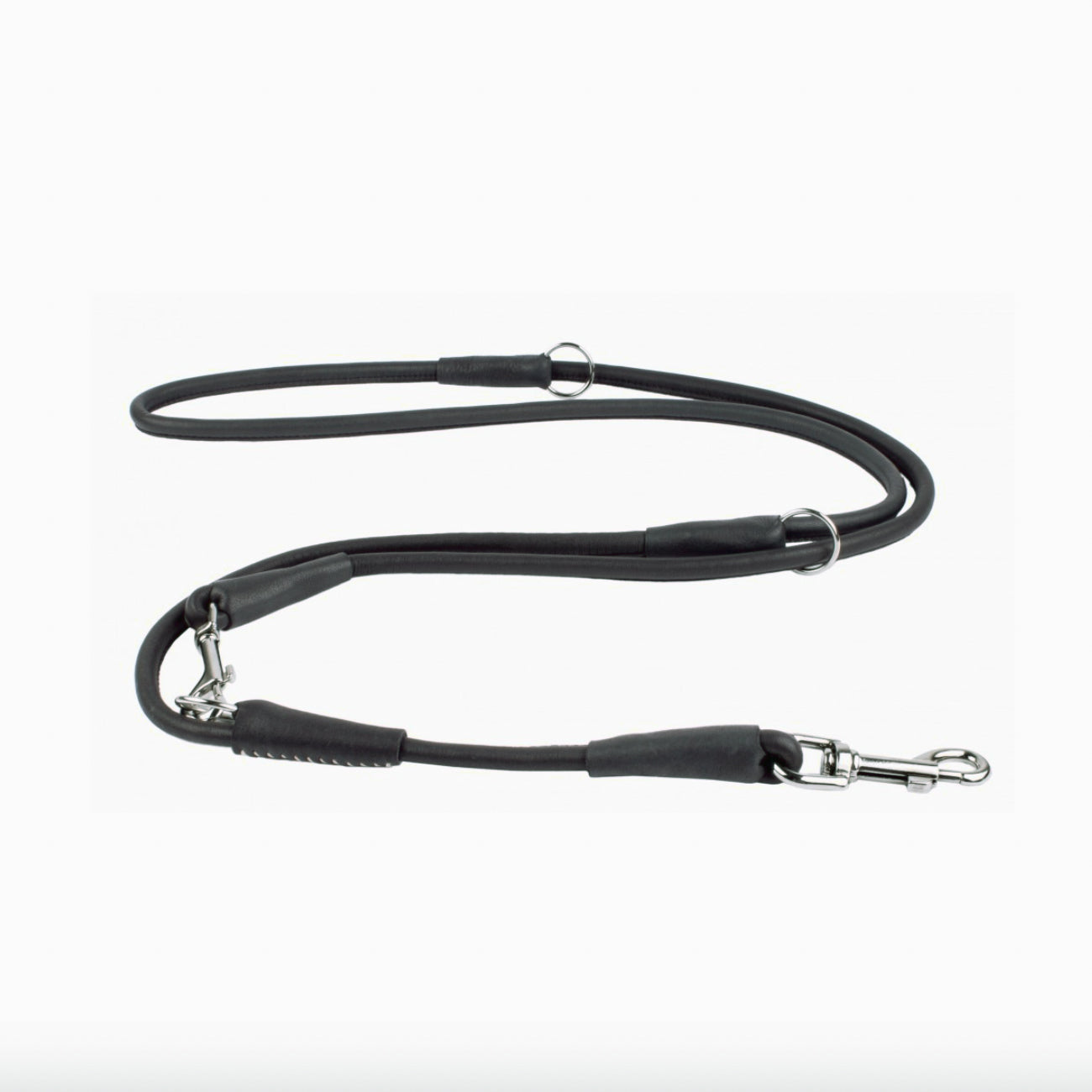 New pets on the blockSoft Leather Dog Collar Multi Functional Dog Leash Matte Black matching set