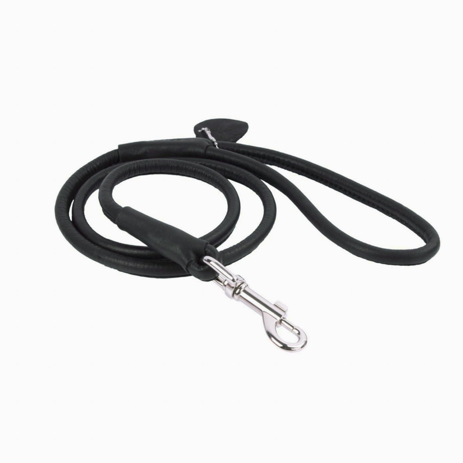 New pets on the block fixed leather leash black quality sale