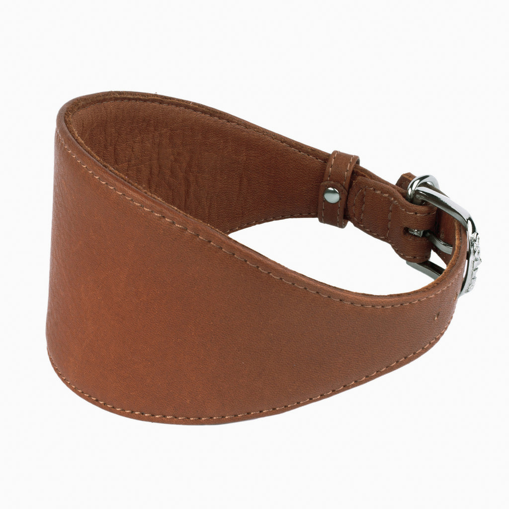 New pets on the block Soft Leather Collar Multi Functional Leash for Whippet Lurcher Borzoi Greyhound Brown matching set sale