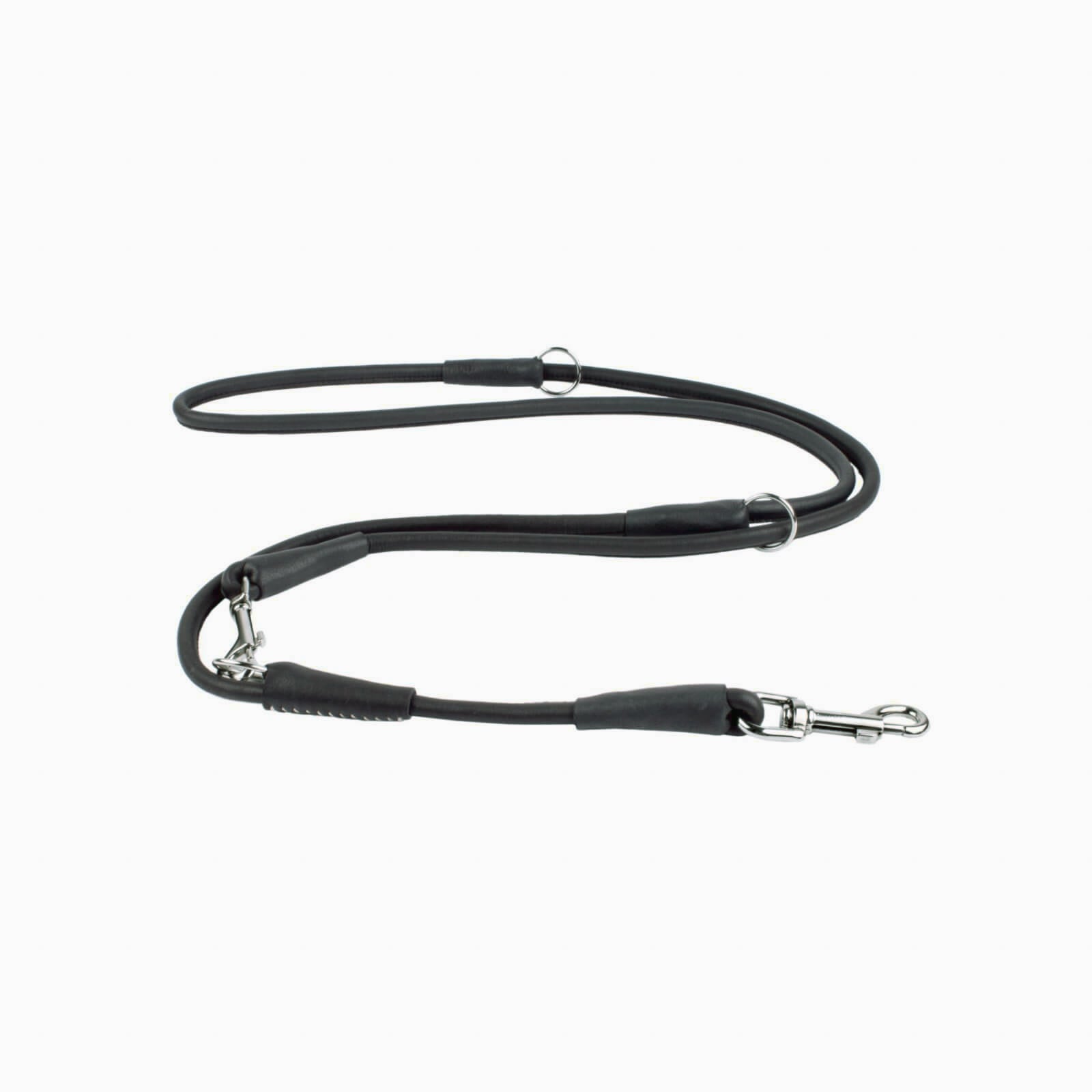 New pets on the block Multi Functional Leather Leash black durable