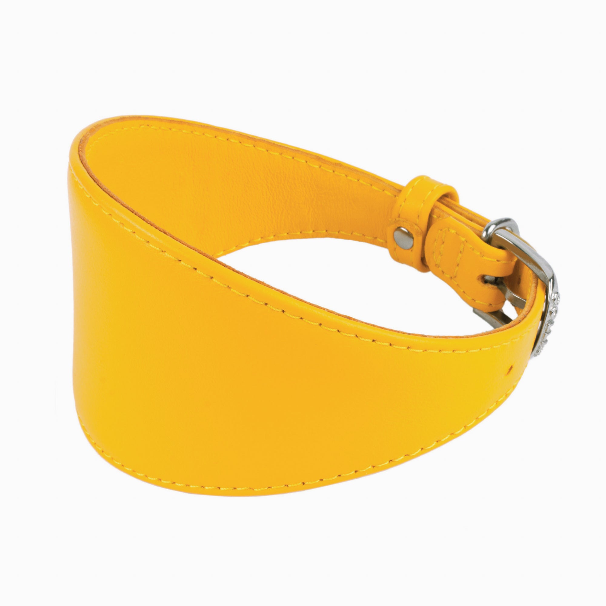 New pets on the block Soft Leather Dog Collar Multi Functional Leash for Whippet Lurcher Borzoi Greyhound yellow matching set