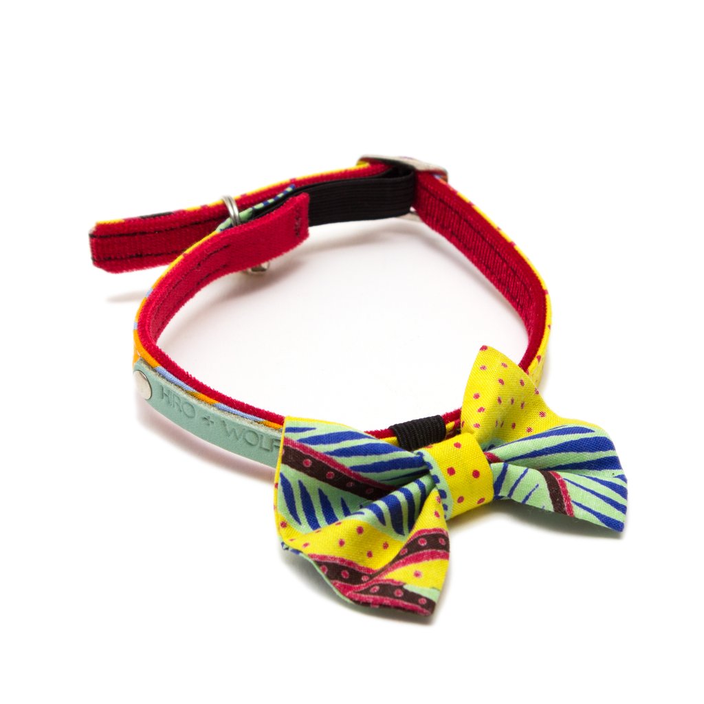 Paradise Cat Bow Tie - Red - NEW PETS ON THE BLOCK.COM