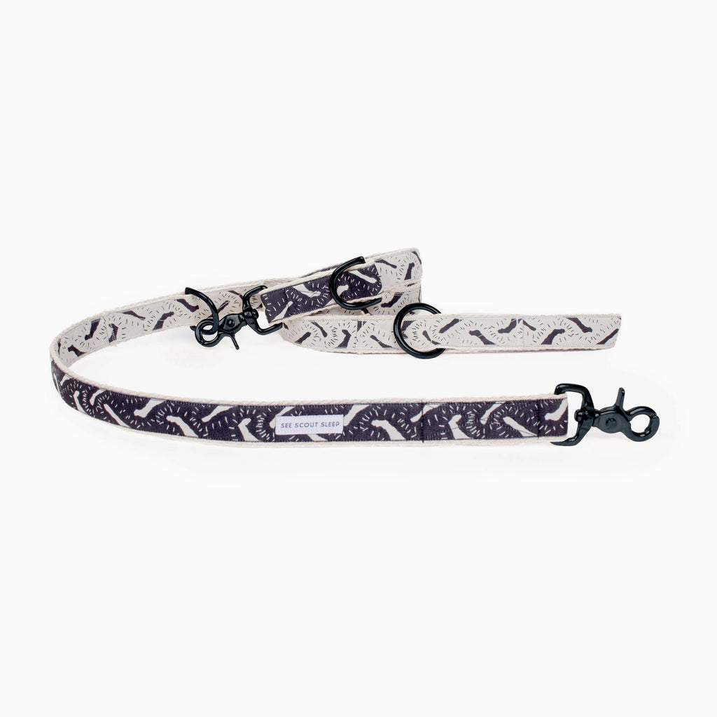 Life of the Party City Leash - Black & Cream - NEW PETS ON THE BLOCK.COM