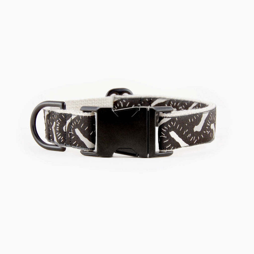 Life of the Party Dog Collar - Black & Cream - NEW PETS ON THE BLOCK.COM