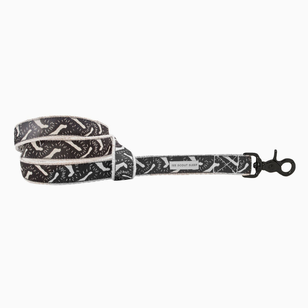 Life of the Party Fixed Leash - Black & Cream - NEW PETS ON THE BLOCK.COM