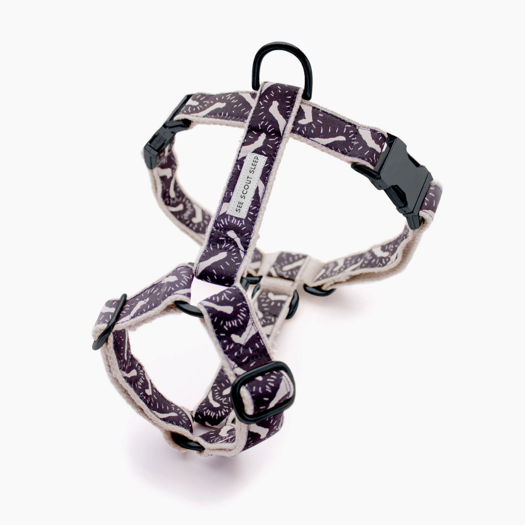 Life of the Party Dog Harness - Black & Cream - NEW PETS ON THE BLOCK.COM