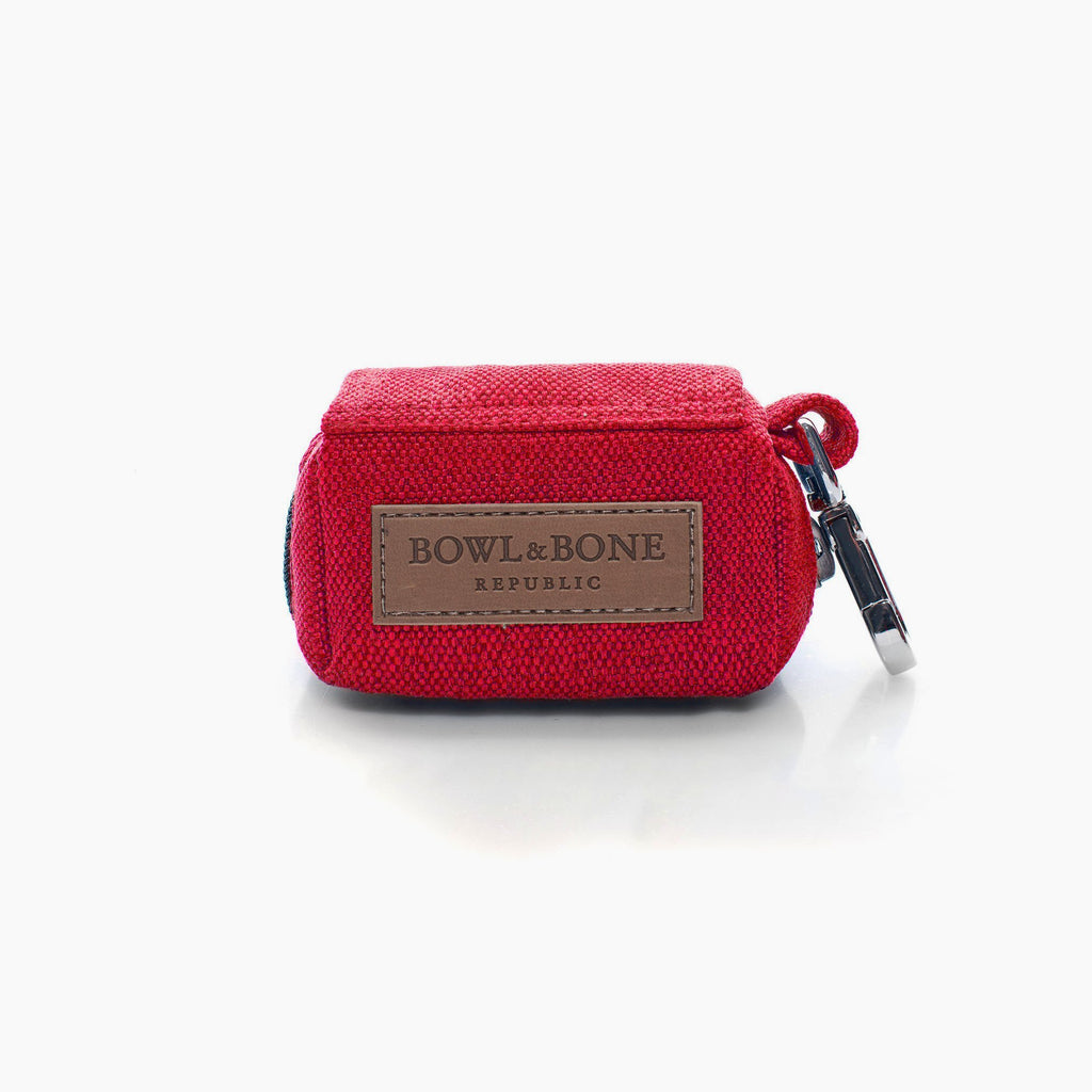 Mini Poop Bag Holder - Red - NEW PETS ON THE BLOCK.COM