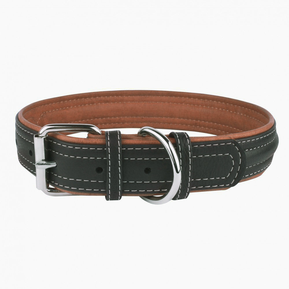 New pets on the block Soft Leather Collar Black Brown