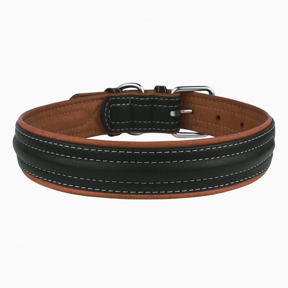 New pets on the block Soft Leather Collar Black Brown sale