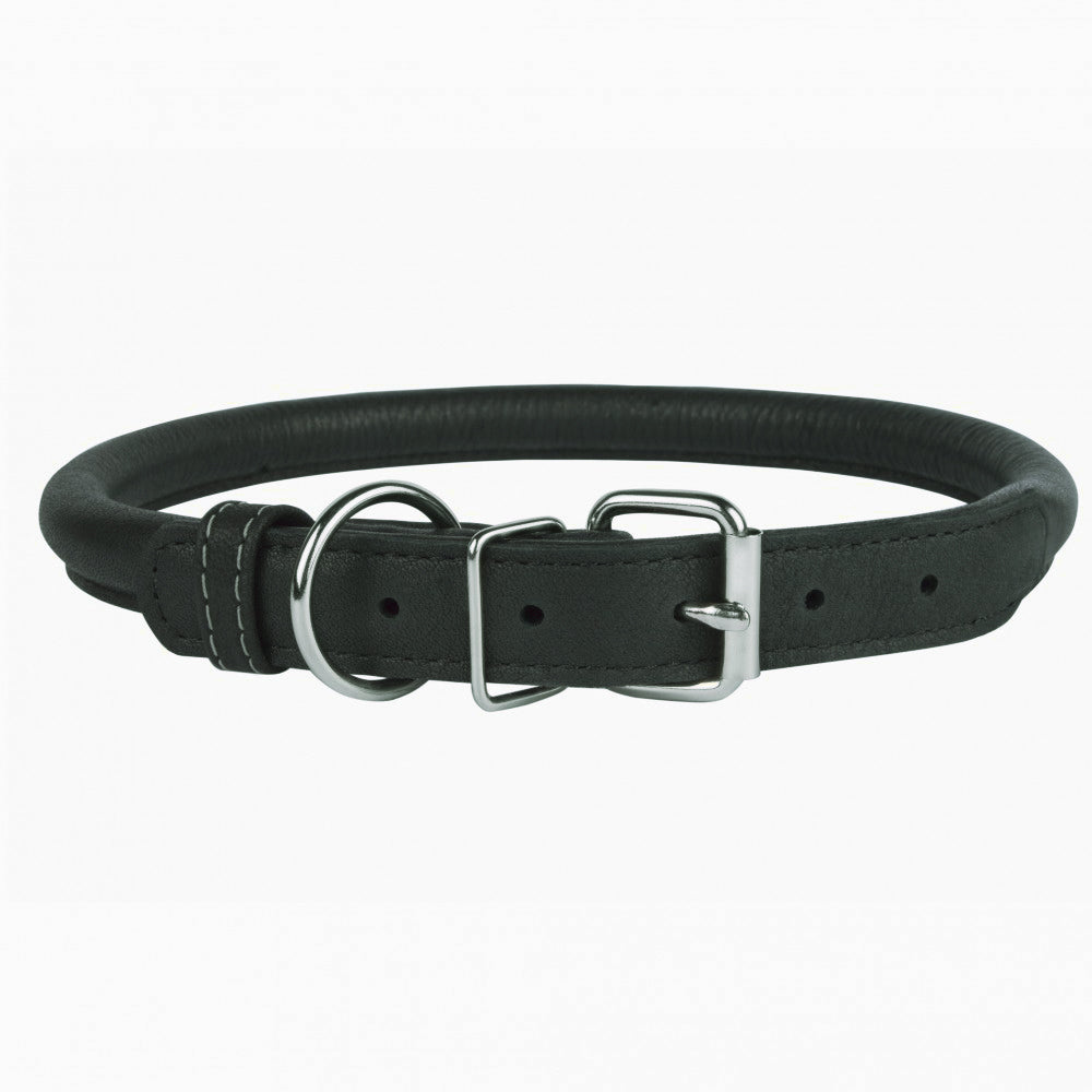 New pets on the blockSoft Leather Dog Collar Multi Functional Dog Leash Matte Black matching set