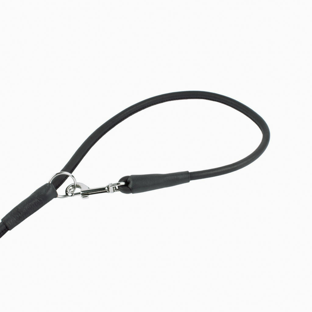 New pets on the block fixed leather leash black quality sale