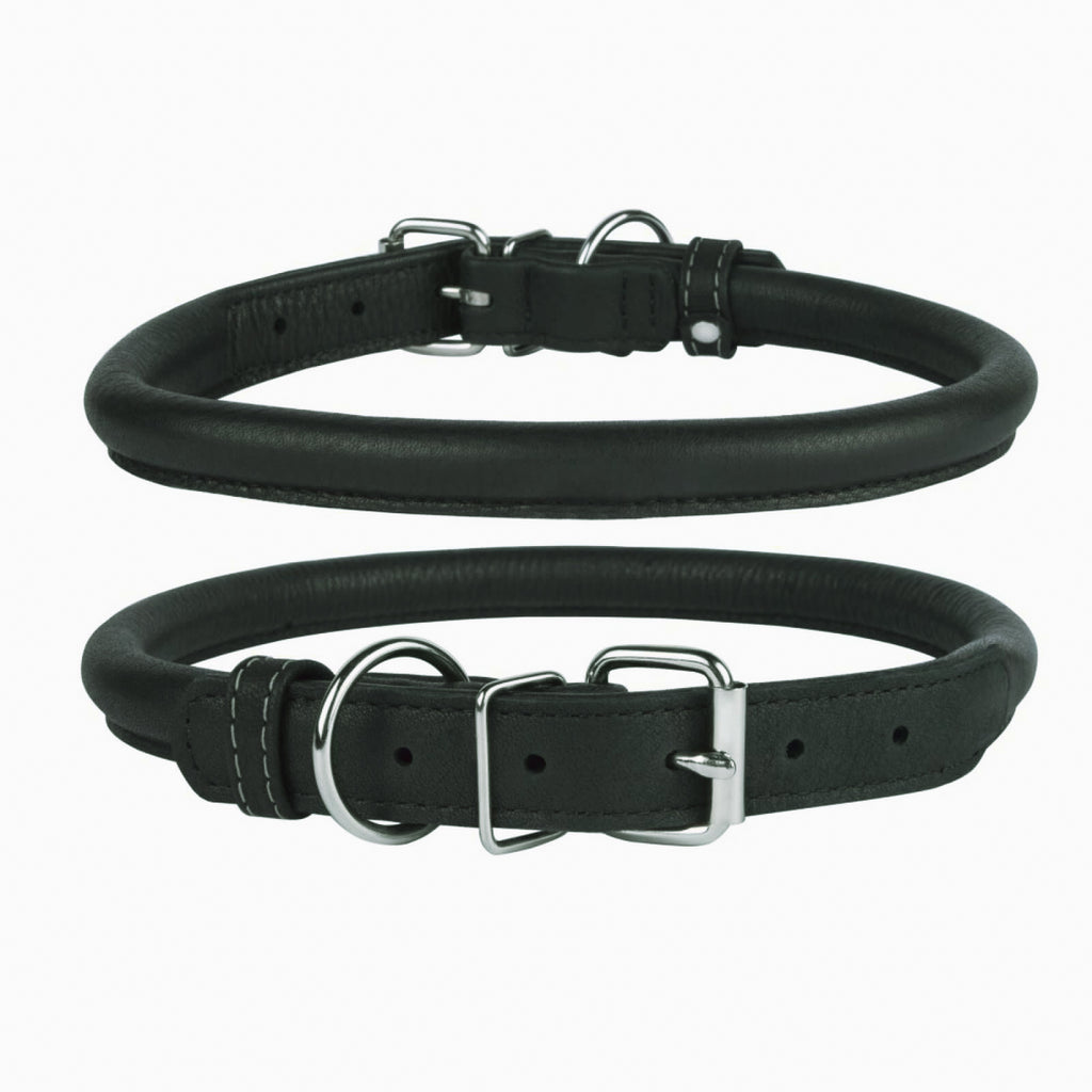 New pets on the blockSoft Leather Dog Collar Multi Functional Dog Leash Matte Black matching set sale